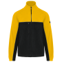 Tweekleurig ecologisch uniseks fleecevest Black / Yellow XS