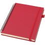 Liss A5 spiraalnotitieboek met harde kaft van gerecycled plastic - Rood