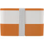 MIYO 700+700 ml dubbellaagse lunchbox - Oranje/Wit/Wit