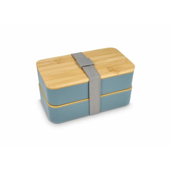 Lunchbox Bento R-PP & Bamboe - Pastel blauw Lunchbox Bento R-PP & Bamboe - Pastel blauw
