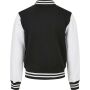 Kids´ Organic Sweat College Jacket black/white 110/116