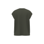 Eco-friendly ladies' sleeveless t-shirt with shoulder pads Organic Khaki L