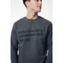 IQONIQ Denali gerecycled katoen sweater ongeverfd, heather anthracite (XXL)