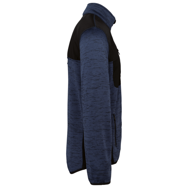 Gerecycled herenjasje in polytricot Navy Melange / Black L Gerecycled herenjasje in polytricot Navy Melange / Black L