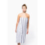 Gestreepte fouta met franjes White / Smoke Stripe One Size