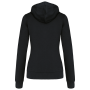 Damessweater met rits en capuchon in contrasterende kleur Black / Yellow XS