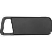 Alkes waterbestendige powerbank van 5000 mAh 12 W van gerecycled plastic met karabijnhaak - Zwart Alkes waterbestendige powerbank van 5000 mAh 12 W van gerecycled plastic met karabijnhaak - Zwart