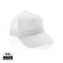 Impact AWARE™ 5 panel recycled katoenen truckercap, wit