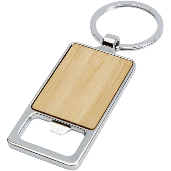 Snapper bamboo keychain with bottle opener