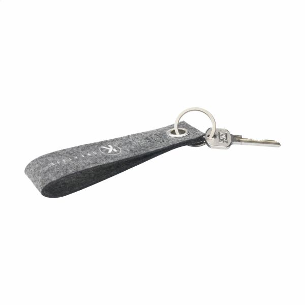 GRS RPET Felt Keyring Schlüsselanhänger - grau GRS RPET Felt Keyring Schlüsselanhänger - grau