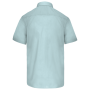 Overhemd in onderhoudsvriendelijk polykatoen-popeline korte mouwen heren Ice Mint XS