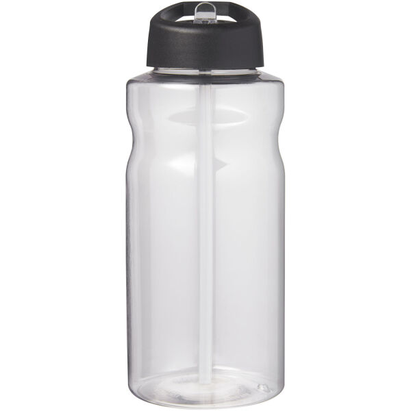 H2O Active® Big Base 1 litre spout lid sport bottle - Solid black