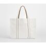 COURTSIDE LARGE TOTE, SOFT WHITE/CARAMEL, One size, WESTFORD MILL