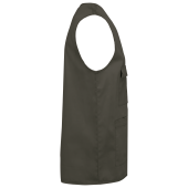Gilet polykatoen multizakken Dark Khaki XS