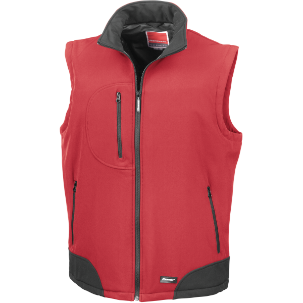 Softshell Bodywarmer Red / Black XXL Softshell Bodywarmer Red / Black XXL