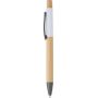 Bamboe balpen Cesar wit