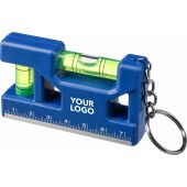 Gerecycled ABS sleutelhanger met waterpas Indira zwart Gerecycled ABS sleutelhanger met waterpas Indira zwart