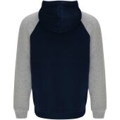 Badet unisex tweekleurige hoodie - Marineblauw/Gemêleerd grijs - 3XL