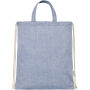 Pheebs 150 g/m² Aware™ gerecyclede rugzak met trekkoordsluiting - Gemêleerd blauw