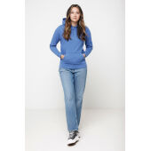 Iqoniq Torres gerecycled katoen hoodie ongeverfd, heather blue (XXS)