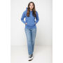 Iqoniq Torres gerecycled katoen hoodie ongeverfd, heather blue (XXS)