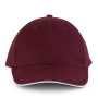 Orlando - 6 panel cap Burgundy / White One Size Orlando - 6 panel cap Burgundy / White One Size