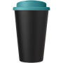 Americano® Eco 350 ml gerecyclede beker met spill-proof deksel - Aqua blauw/Zwart