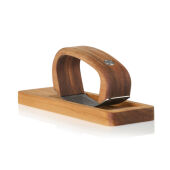 AdHoc RoccaAlio Knoflookpers met snijplank, bruin