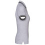 Damespolo met korte mouwen en contrasterende bies Oxford Grey / Black L