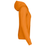 Damessweater met capuchon in contrasterende kleur Orange / White M