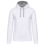 Sweater met contrasterende capuchon White / Fine Grey XXL