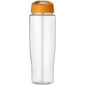 H2O Active® Tempo 700 ml sportfles met fliptuitdeksel - Transparent/Oranje