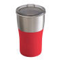 Drinkbeker RETUMBLER-MEZZO - rood, zilver
