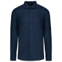 Herenoverhemd in popeline met lange mouwen Navy M