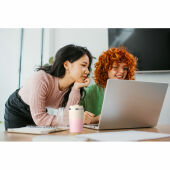 BRACE GRADIENT - Dubbelwandige beker 350ml - Babyrose