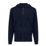 IQONIQ Abisko gerecycled katoen hoodie met rits, donkerblauw (XXS)