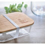TUNDRA LUNCHBOX - Lunchbox glas bamboe deksel9000 - Transparant