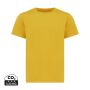 Iqoniq Koli kids recycled cotton t-shirt, ochre yellow (34)