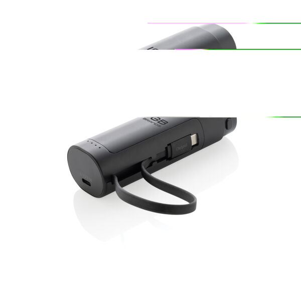 CycleCell 5000mAh powerbank met verwijderbare batterij, zwart CycleCell 5000mAh powerbank met verwijderbare batterij, zwart