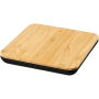Leaf 5W draadloos oplaadstation van bamboe en stof - Naturel/Zwart