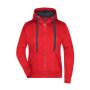 Ladies' Hooded Jacket red/carbon XXL