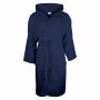 Sophie Muval Velours Badjas met capuchon, 380gr/m² - Navy