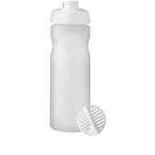 Baseline® Plus 650 ml sportfles met shaker bal - Wit/Mat helder