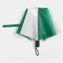 Opvouwbare, uit 2 secties bestaande manueel te openen paraplu REGULAR groen, wit