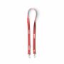 Polyester Pantone-gematchte zeefdruk keycord met 2 clips