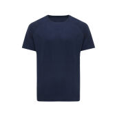IQONIQ Tikal gerecycled polyester sneldrogend sport t-shirt, donkerblauw (S)