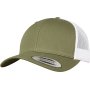 Tweekleurige Retro Truckerpet Buck / White One Size