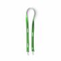 Polyester Pantone-gematchte zeefdruk keycord met 2 clips