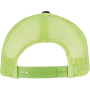 Tweekleurige Retro Truckerpet Charcoal / Neon Green One Size