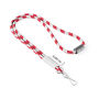 Polyester 2-kleurige koord-lanyard met full color label